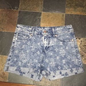 High rise jean shorts